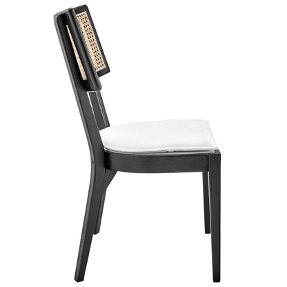 Modway Outlet Caledonia Wood Dining Chair by Modway  Bar and Dining Furniture Black White - EEI-4648-BLK-WHI