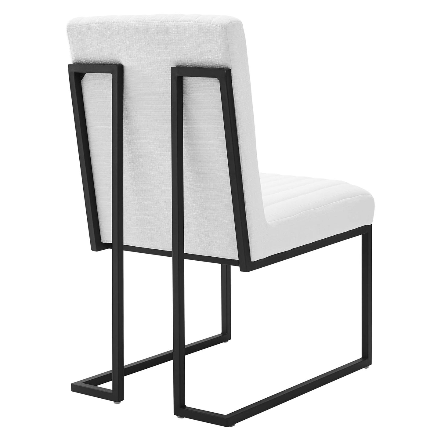 Modway Outlet Indulge Channel Tufted Fabric Dining Chair by Modway  Bar and Dining Furniture White - EEI-4652-WHI