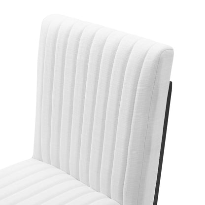 Modway Outlet Indulge Channel Tufted Fabric Dining Chair by Modway  Bar and Dining Furniture White - EEI-4652-WHI