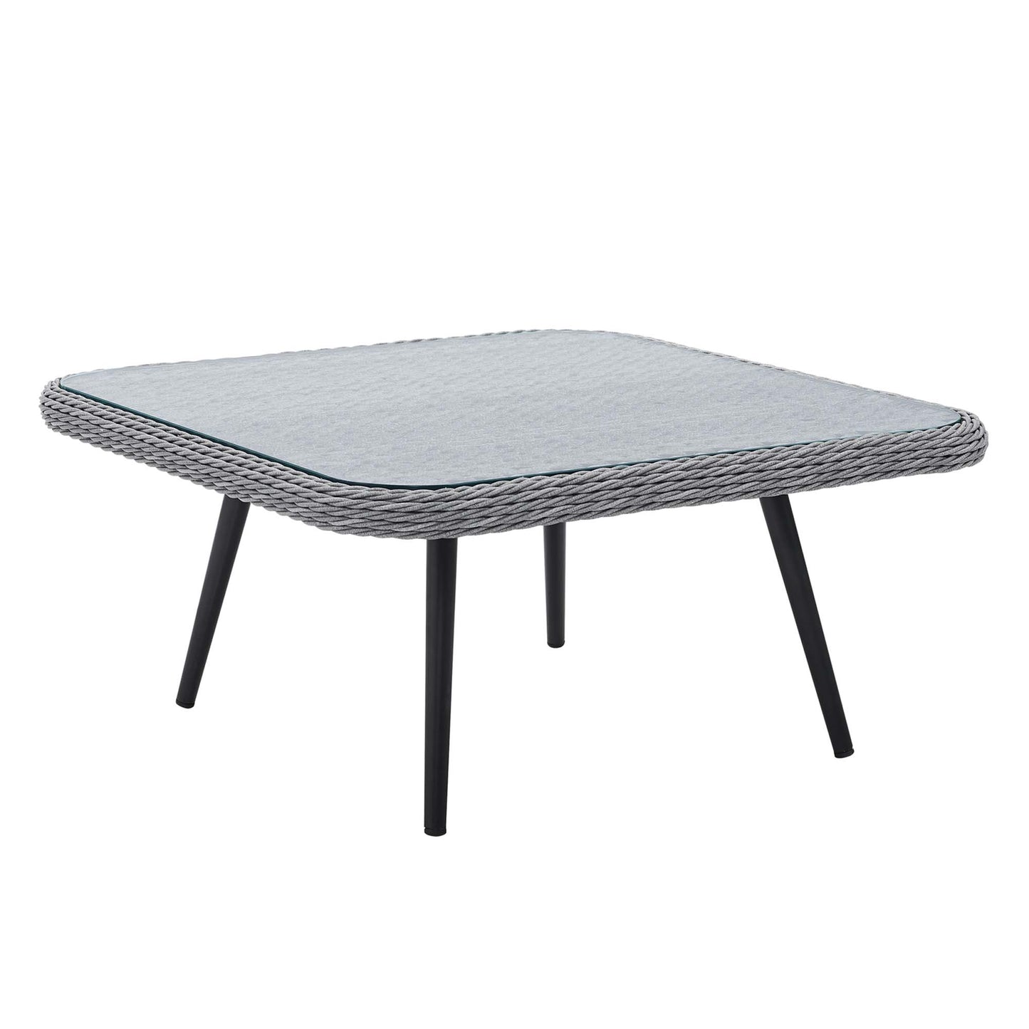 Modway Outlet Endeavor Outdoor Patio Wicker Rattan Square Coffee Table by Modway  Outdoor Furniture Furniture Gray - EEI-4659-GRY