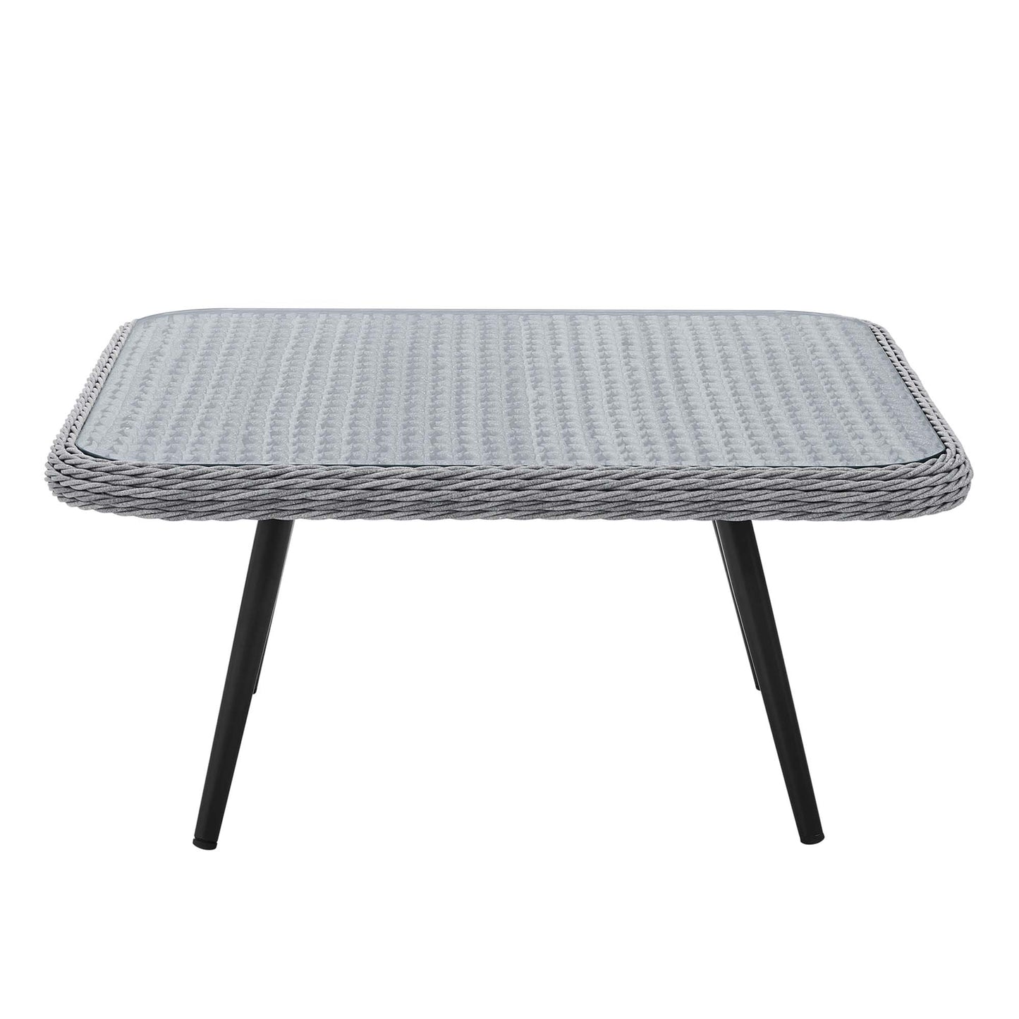 Modway Outlet Endeavor Outdoor Patio Wicker Rattan Square Coffee Table by Modway  Outdoor Furniture Furniture Gray - EEI-4659-GRY