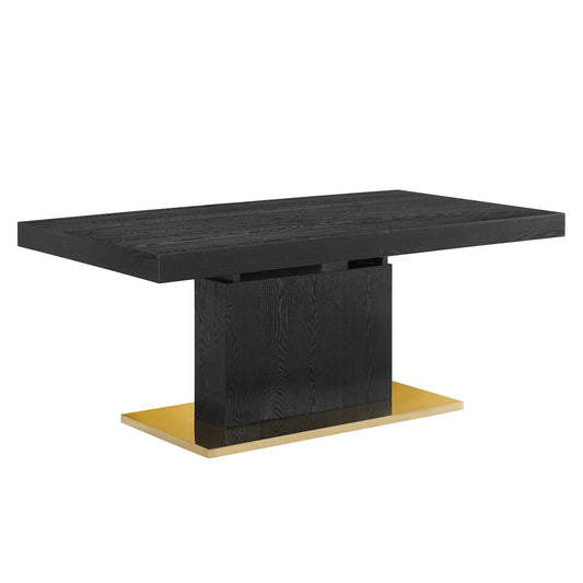 Modway - Vector Expandable Dining Table by Modway  Bar and Dining Bar and Dining Tables Yellow - EEI-4660-BLK-GLD