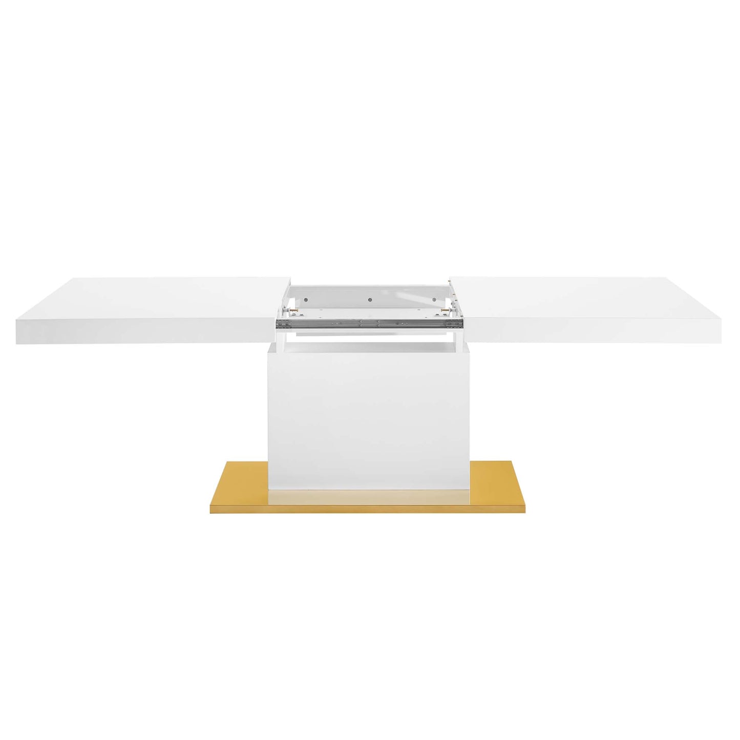 Modway Outlet Vector Expandable Dining Table by Modway  Bar and Dining Furniture White Gold - EEI-4660-WHI-GLD