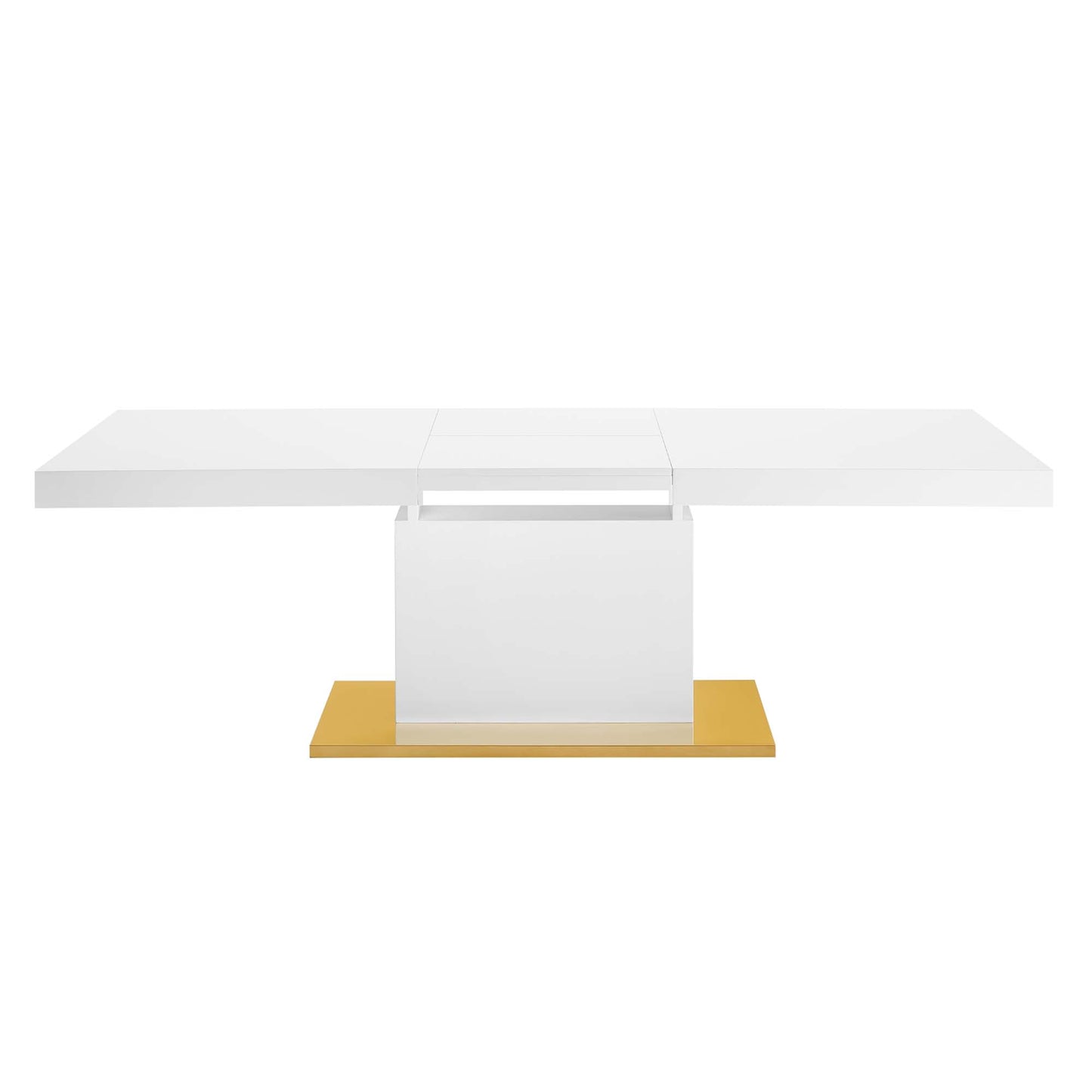 Modway Outlet Vector Expandable Dining Table by Modway  Bar and Dining Furniture White Gold - EEI-4660-WHI-GLD