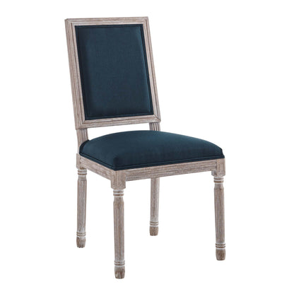 Modway Outlet Court French Vintage Upholstered Fabric Dining Side Chair by Modway  Bar and Dining Furniture Natural Blue - EEI-4661-NAT-BLU