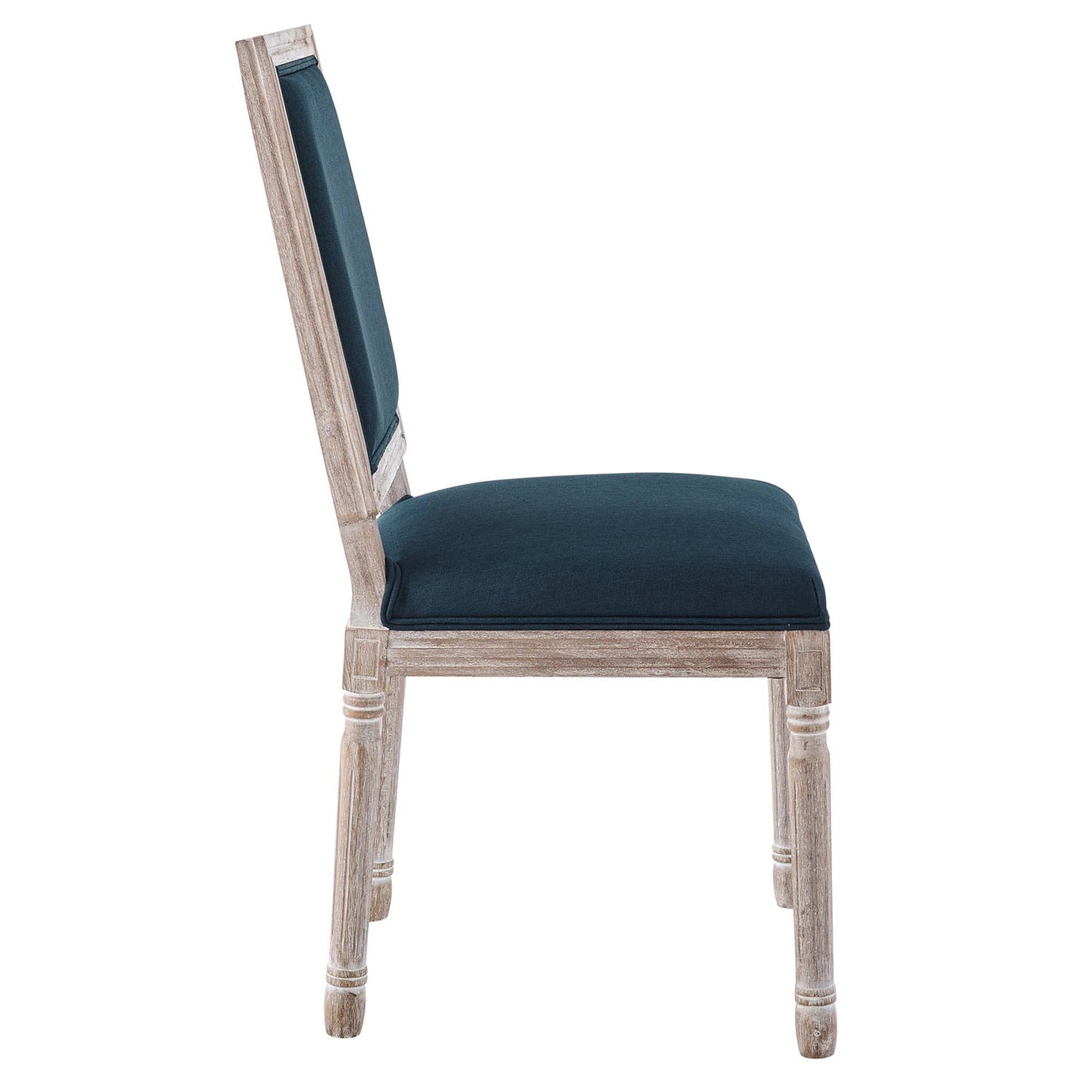 Modway Outlet Court French Vintage Upholstered Fabric Dining Side Chair by Modway  Bar and Dining Furniture Natural Blue - EEI-4661-NAT-BLU
