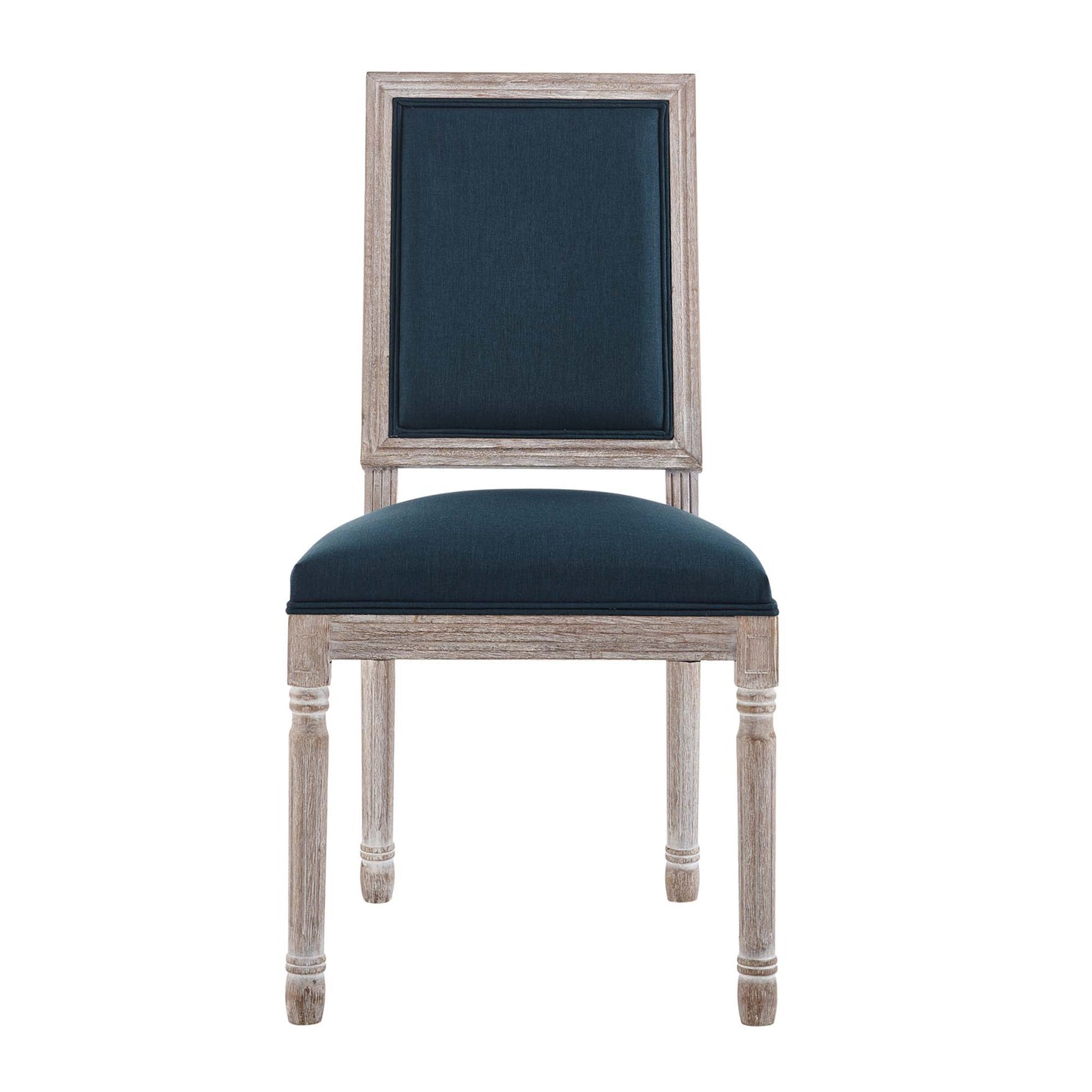 Modway Outlet Court French Vintage Upholstered Fabric Dining Side Chair by Modway  Bar and Dining Furniture Natural Blue - EEI-4661-NAT-BLU