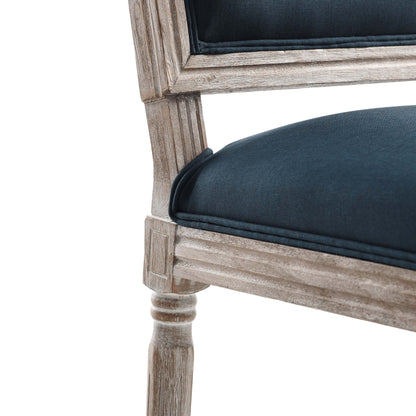 Modway Outlet Court French Vintage Upholstered Fabric Dining Side Chair by Modway  Bar and Dining Furniture Natural Blue - EEI-4661-NAT-BLU