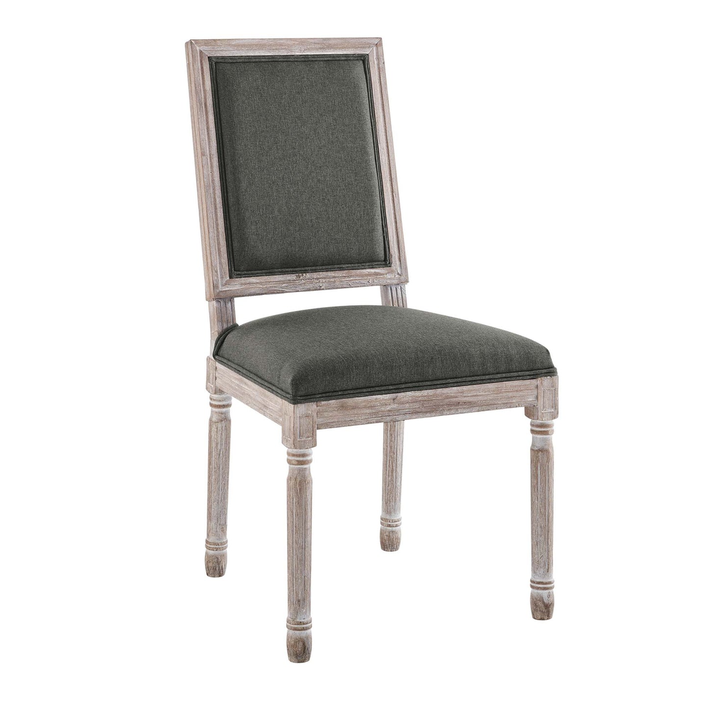 Modway Outlet Court French Vintage Upholstered Fabric Dining Side Chair by Modway  Bar and Dining Furniture Natural Gray - EEI-4661-NAT-GRY