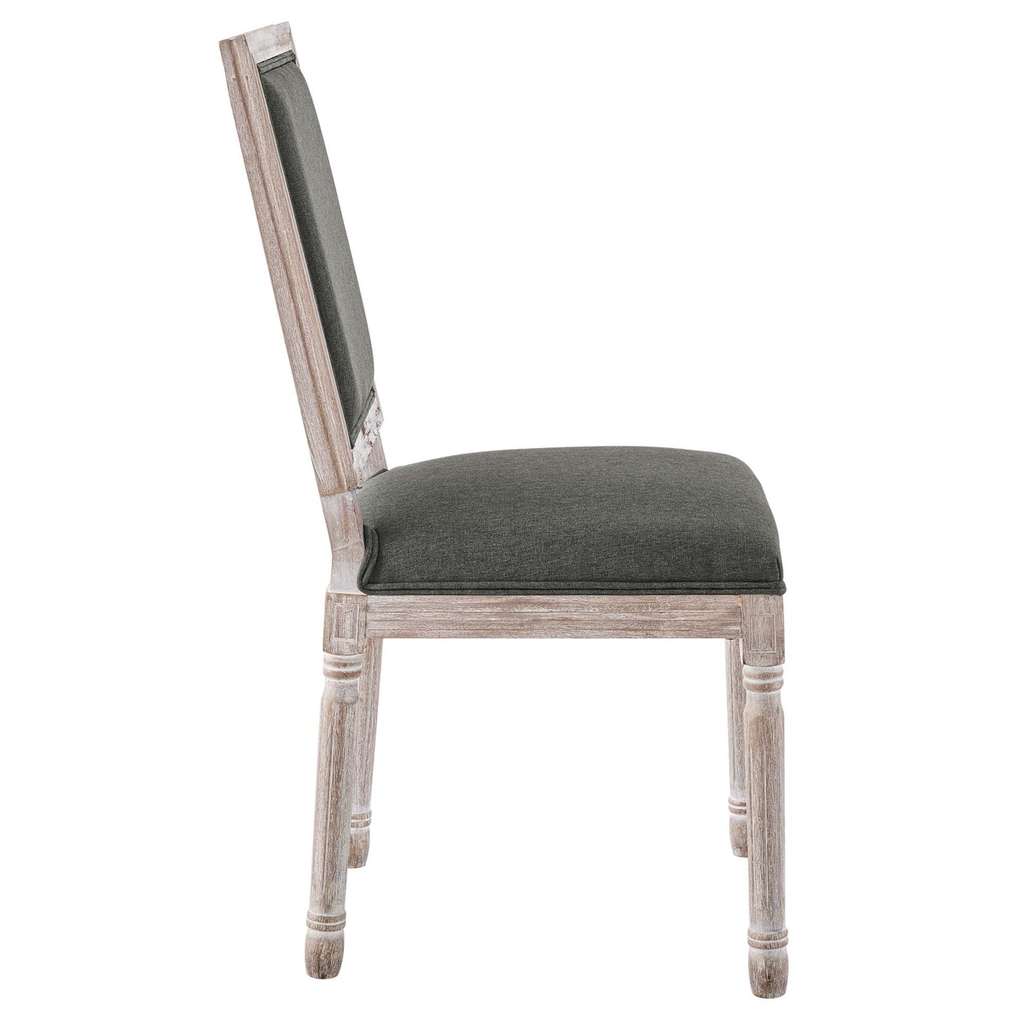 Modway Outlet Court French Vintage Upholstered Fabric Dining Side Chair by Modway  Bar and Dining Furniture Natural Gray - EEI-4661-NAT-GRY