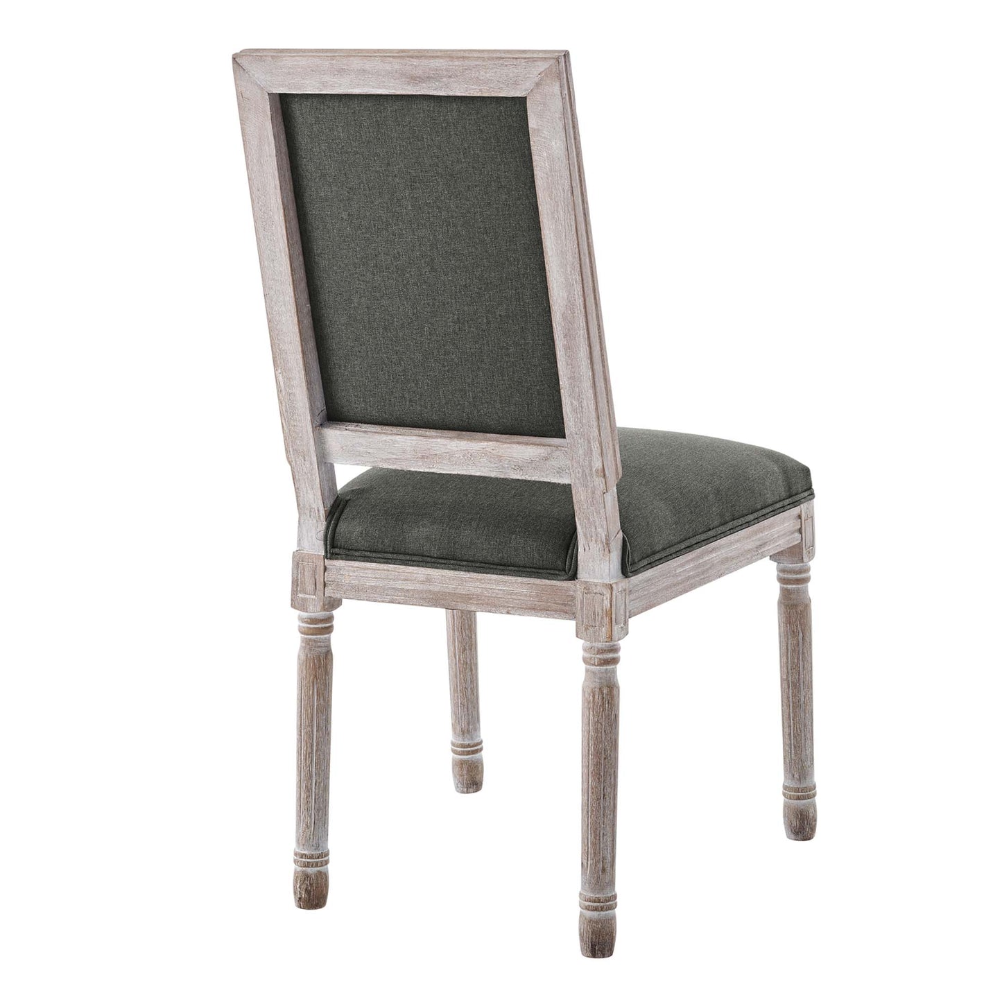 Modway Outlet Court French Vintage Upholstered Fabric Dining Side Chair by Modway  Bar and Dining Furniture Natural Gray - EEI-4661-NAT-GRY