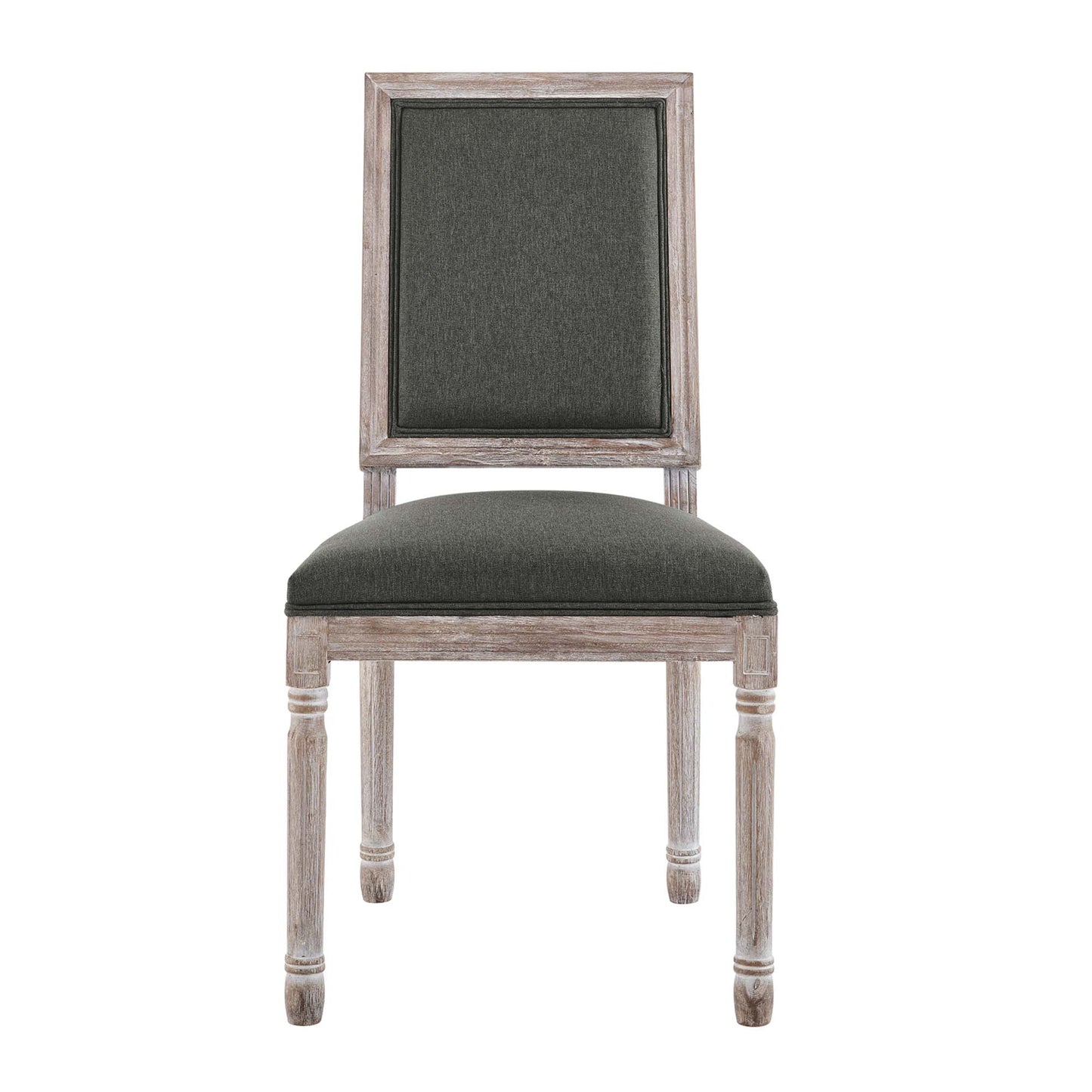 Modway Outlet Court French Vintage Upholstered Fabric Dining Side Chair by Modway  Bar and Dining Furniture Natural Gray - EEI-4661-NAT-GRY