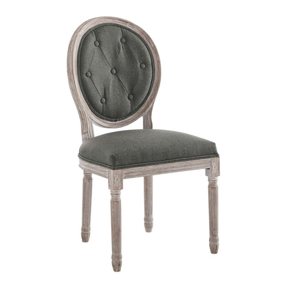 Modway Outlet Arise Vintage French Upholstered Fabric Dining Side Chair by Modway  Bar and Dining Furniture Natural Gray - EEI-4664-NAT-GRY