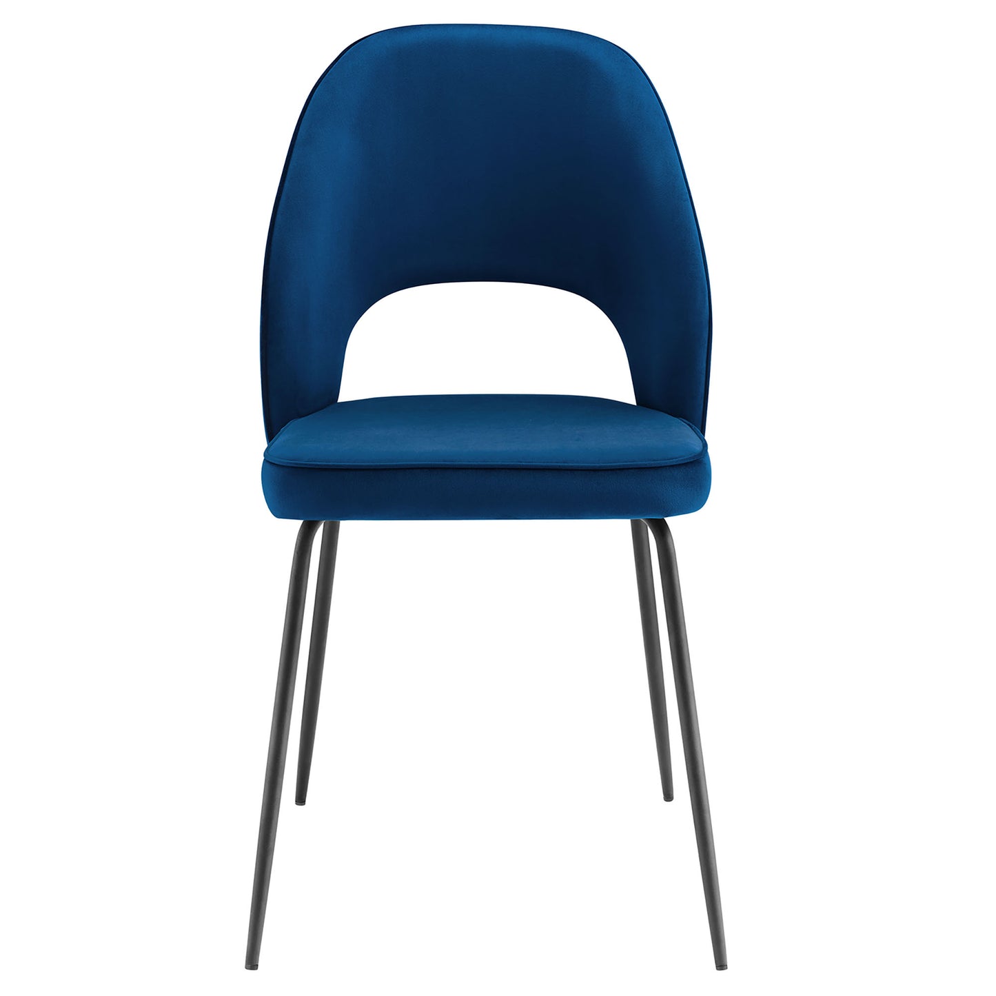 Modway Outlet Nico Performance Velvet Dining Chair Set of 2 by Modway  Bar and Dining Furniture Black Navy - EEI-4673-BLK-NAV