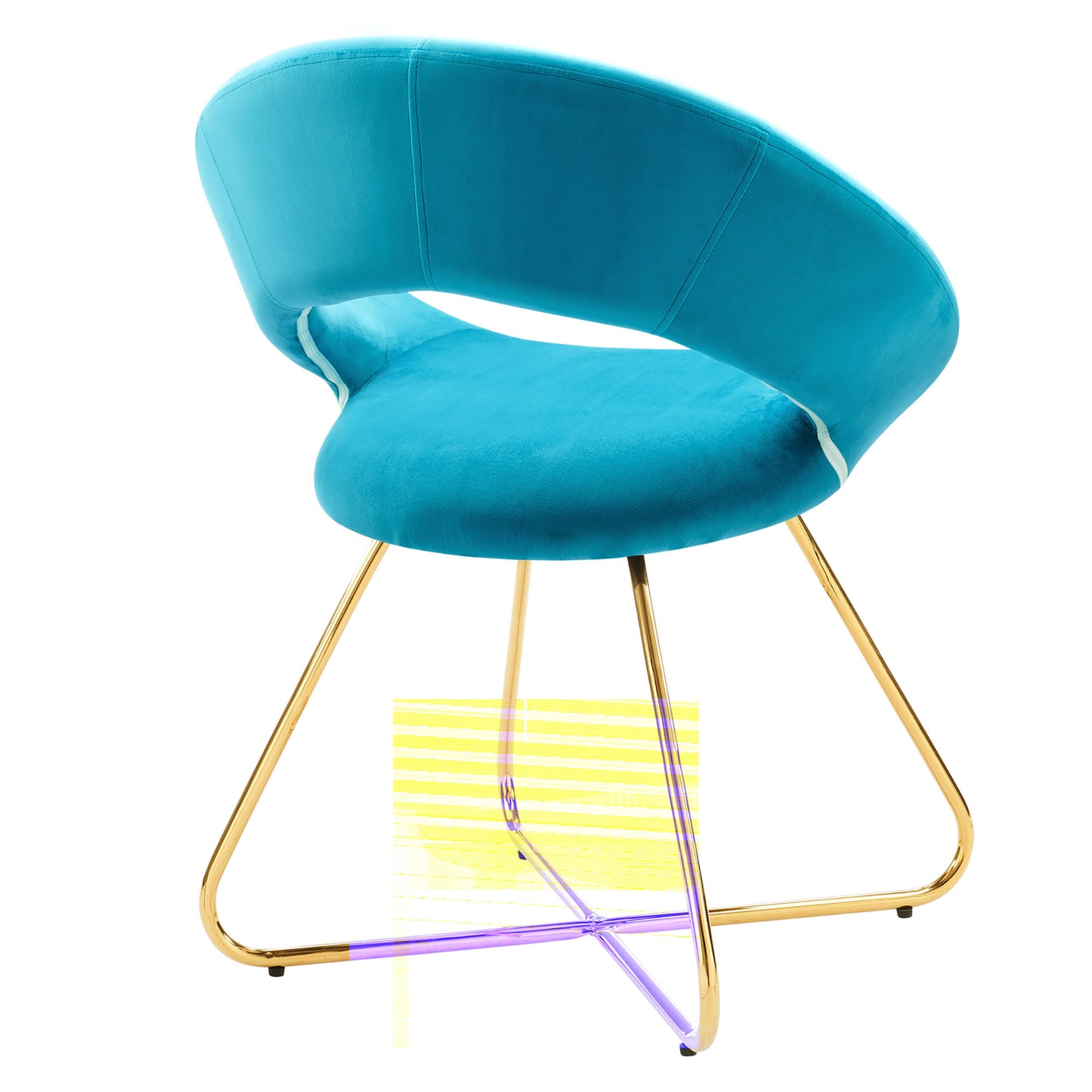 Modway Outlet Nouvelle Performance Velvet Dining Chair Set of 2 by Modway  Bar and Dining Furniture Gold Blue - EEI-4681-GLD-BLU