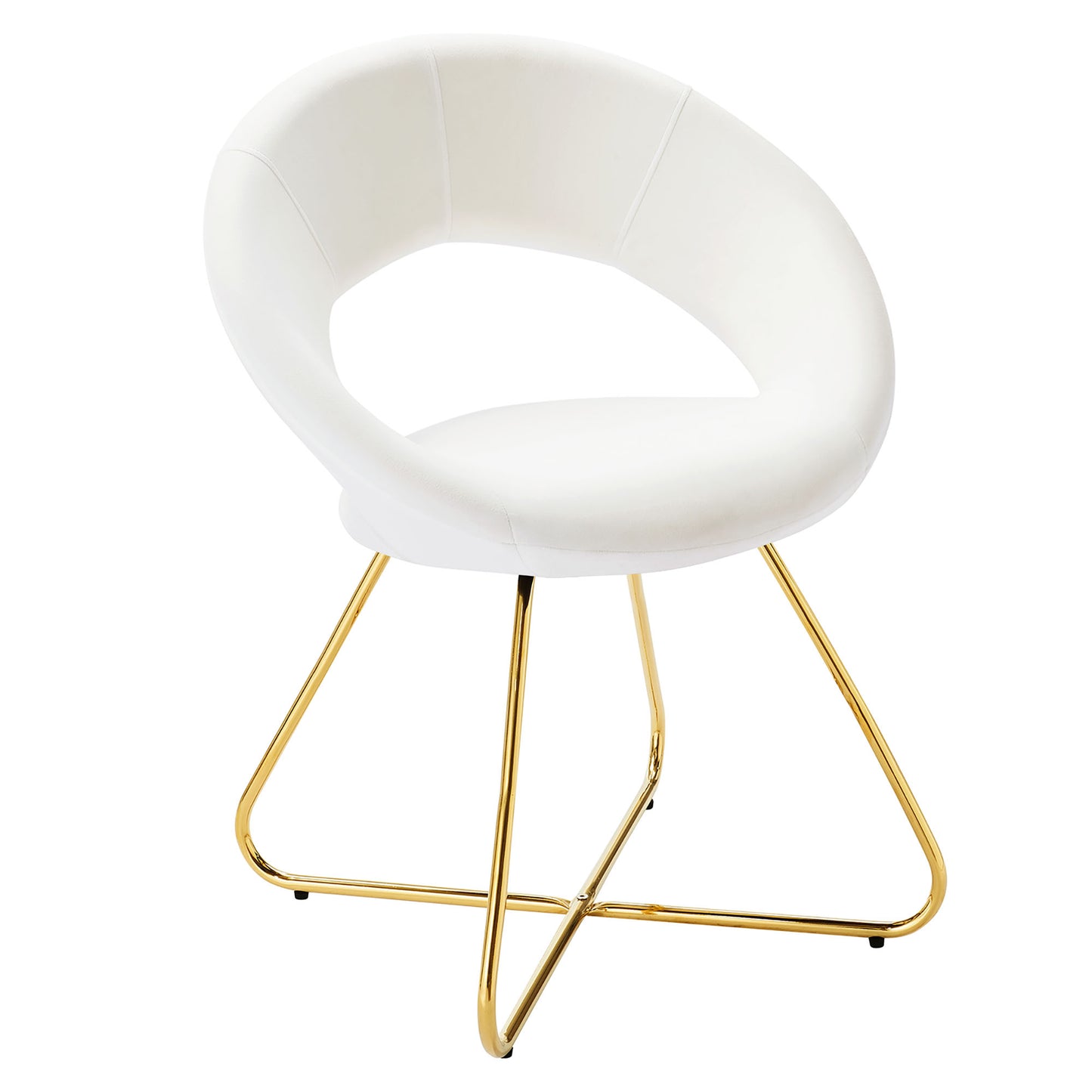 Modway Outlet Nouvelle Performance Velvet Dining Chair Set of 2 by Modway  Bar and Dining Furniture Gold White - EEI-4681-GLD-WHI