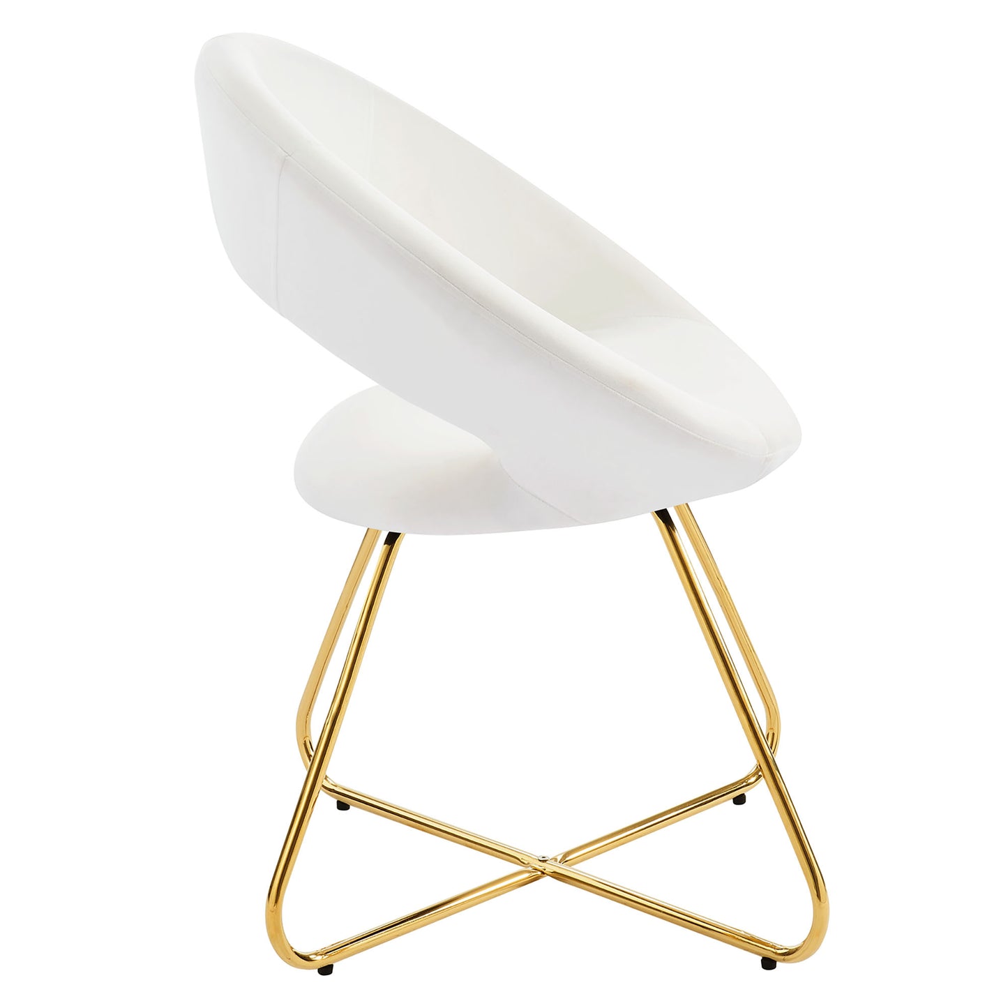 Modway Outlet Nouvelle Performance Velvet Dining Chair Set of 2 by Modway  Bar and Dining Furniture Gold White - EEI-4681-GLD-WHI