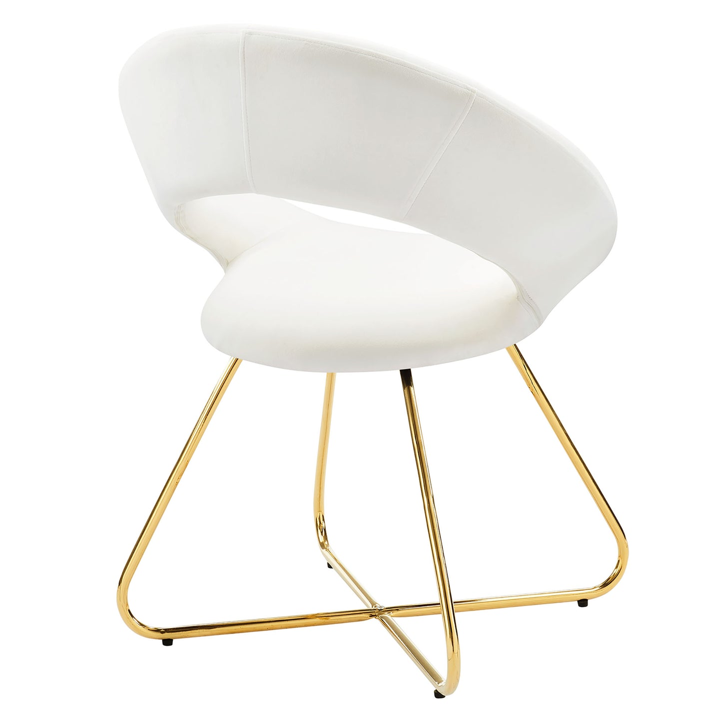 Modway Outlet Nouvelle Performance Velvet Dining Chair Set of 2 by Modway  Bar and Dining Furniture Gold White - EEI-4681-GLD-WHI