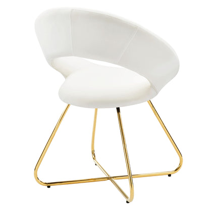 Modway Outlet Nouvelle Performance Velvet Dining Chair Set of 2 by Modway  Bar and Dining Furniture Gold White - EEI-4681-GLD-WHI