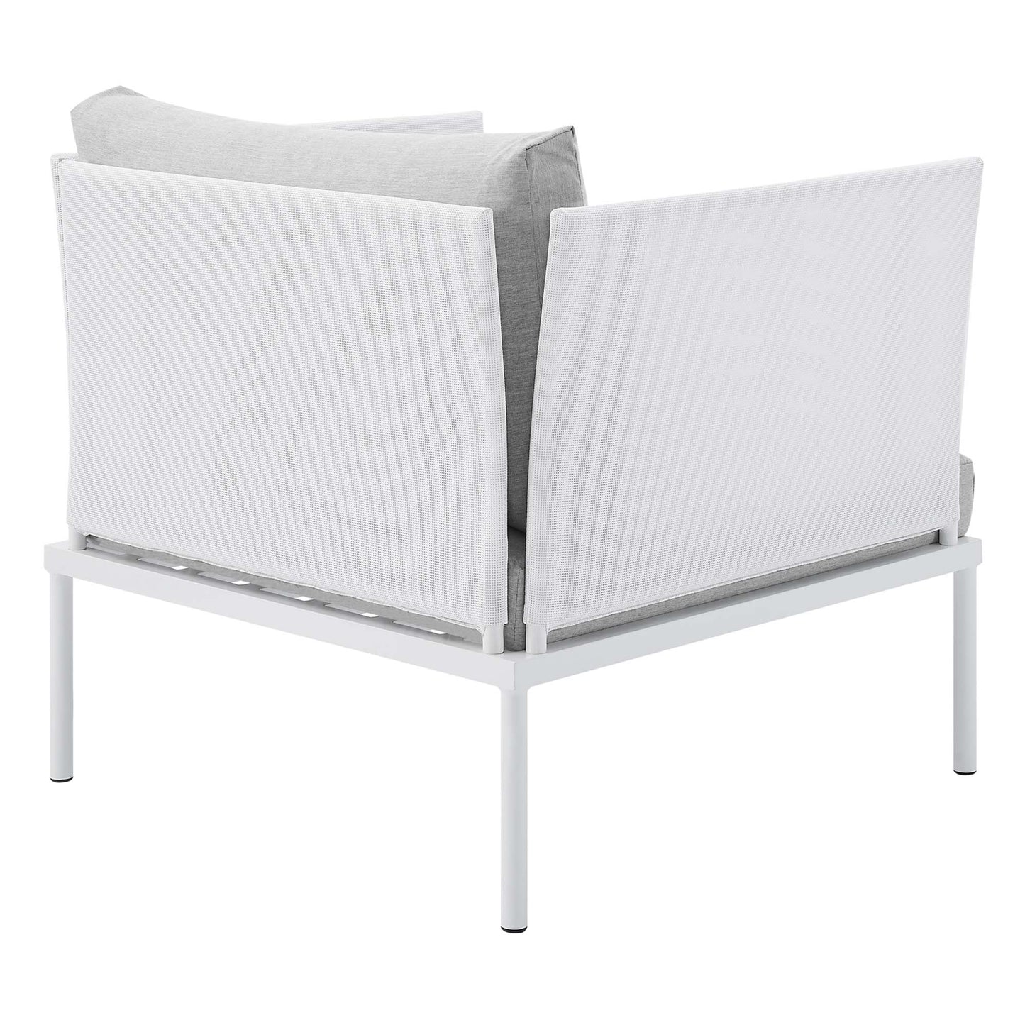 Modway Outlet Harmony 3-Piece Sunbrella? Outdoor Patio Aluminum Seating Set by Modway  Outdoor Furniture Furniture White Gray - EEI-4686-WHI-GRY-SET