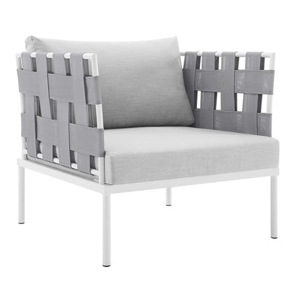 Modway Outlet Harmony 3-Piece Sunbrella? Outdoor Patio Aluminum Seating Set by Modway  Outdoor Furniture Furniture Gray Gray - EEI-4687-GRY-GRY-SET