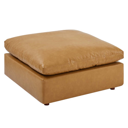 Modway Outlet Commix Down Filled Overstuffed Vegan Leather Ottoman by Modway  Living Room Furniture Tan - EEI-4695-TAN