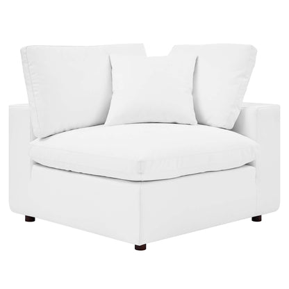 Modway Outlet Commix Down Filled Overstuffed Vegan Leather Corner Chair by Modway  Living Room Furniture White - EEI-4696-WHI