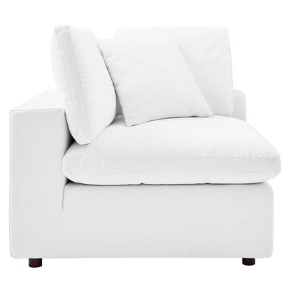 Modway Outlet Commix Down Filled Overstuffed Vegan Leather Corner Chair by Modway  Living Room Furniture White - EEI-4696-WHI