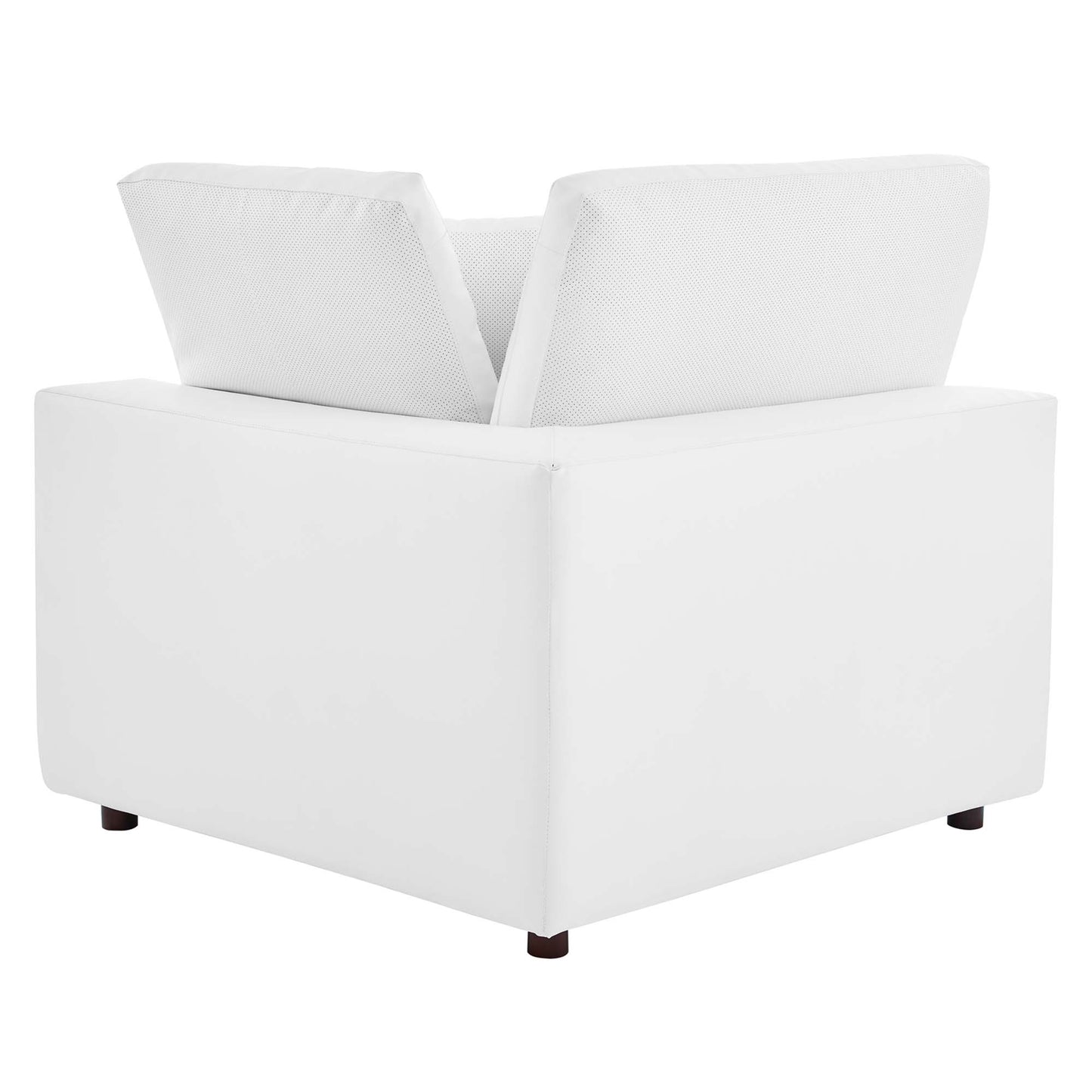 Modway Outlet Commix Down Filled Overstuffed Vegan Leather Corner Chair by Modway  Living Room Furniture White - EEI-4696-WHI