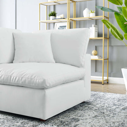 Modway Outlet Commix Down Filled Overstuffed Vegan Leather Corner Chair by Modway  Living Room Furniture White - EEI-4696-WHI