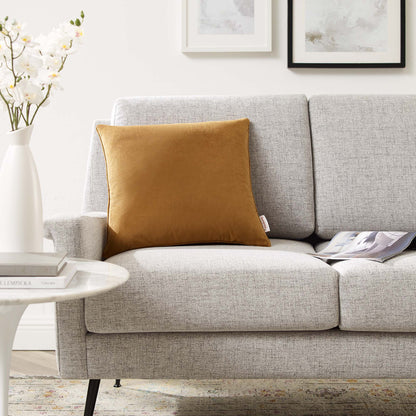 Modway Outlet Enhance 18" Performance Velvet Throw Pillow by Modway  Living Room Pillow Cognac - EEI-4697-COG