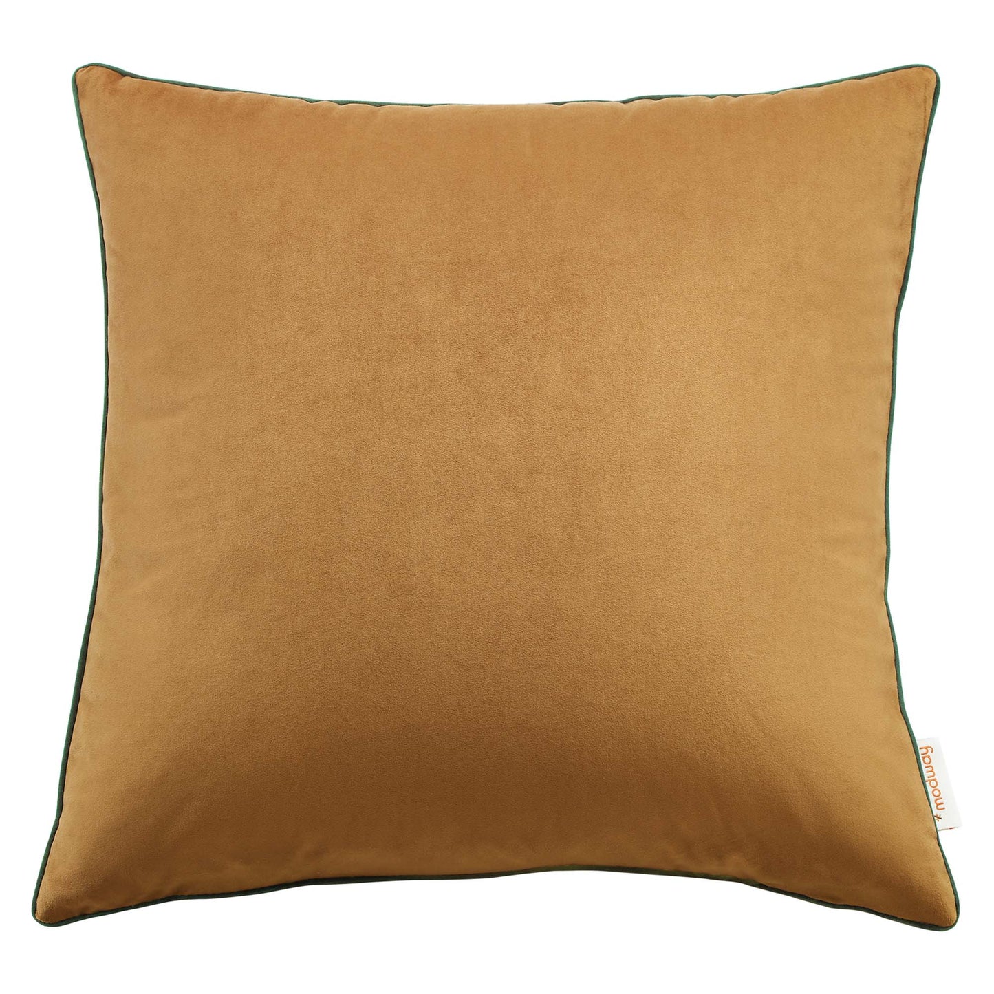 Modway Outlet Accentuate 20" Performance Velvet Throw Pillow by Modway  Living Room Pillow Cognac Green - EEI-4700-COG-GRN