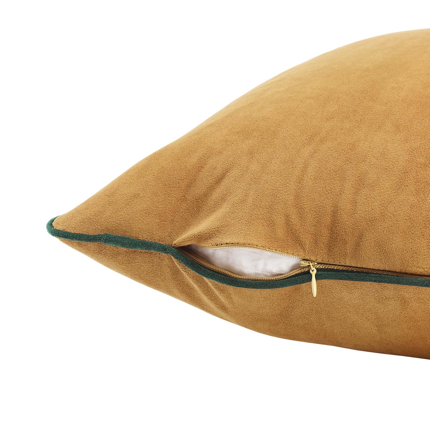 Modway Outlet Accentuate 20" Performance Velvet Throw Pillow by Modway  Living Room Pillow Cognac Green - EEI-4700-COG-GRN