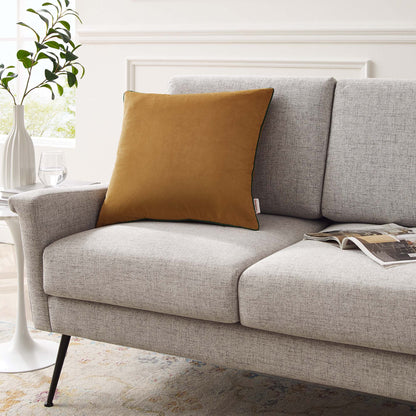 Modway Outlet Accentuate 20" Performance Velvet Throw Pillow by Modway  Living Room Pillow Cognac Green - EEI-4700-COG-GRN