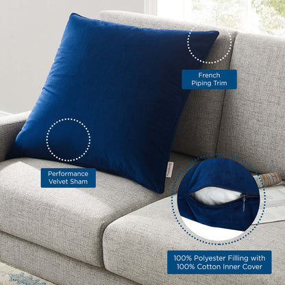 Modway Outlet Enhance 24" Performance Velvet Throw Pillow by Modway  Living Room Pillow Navy - EEI-4701-NAV
