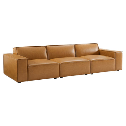 Modway - Restore 3-Piece Vegan Leather Sofa by Modway  Living Room Sofas and Armchairs Brown - EEI-4708-TAN