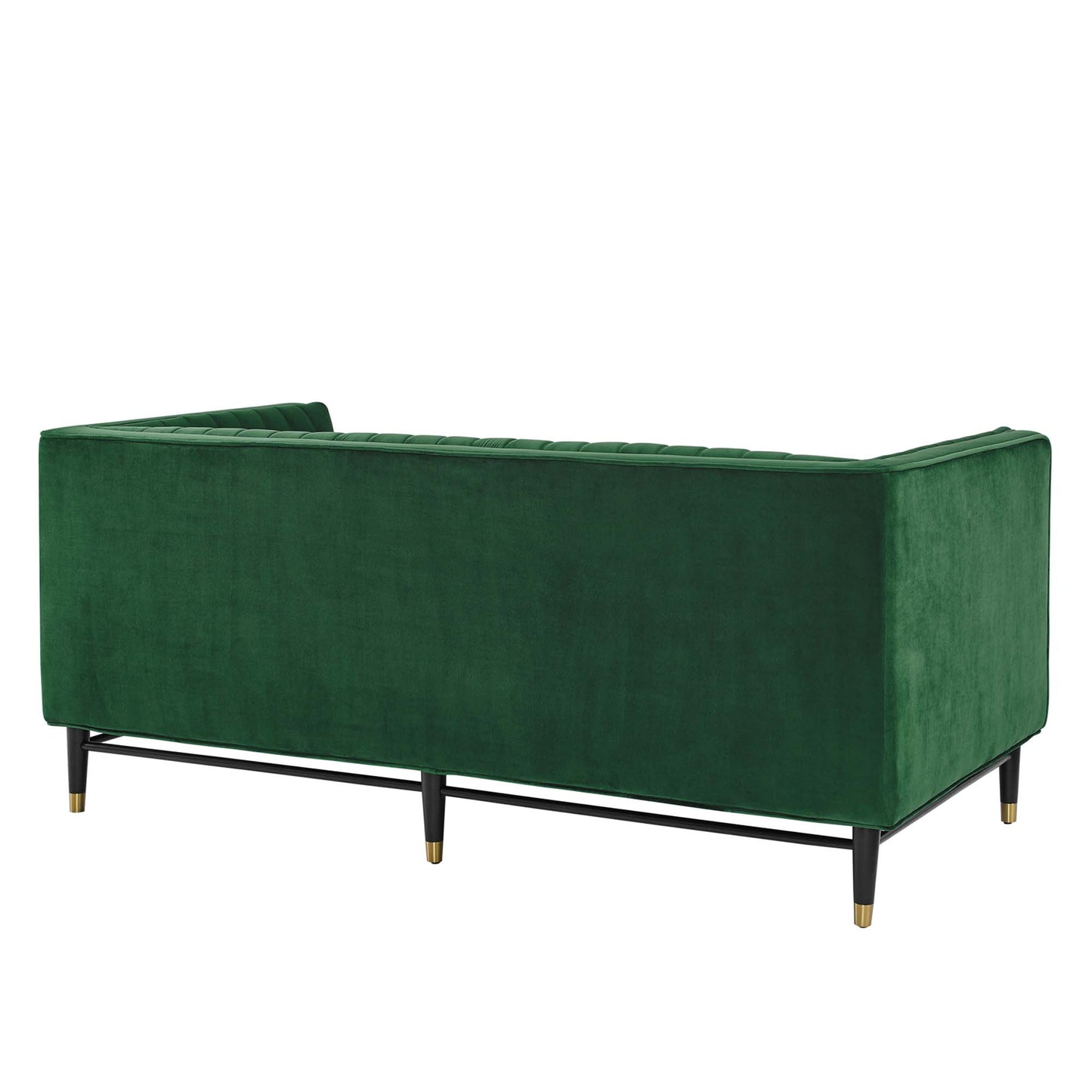 Modway Outlet Devote Channel Tufted Performance Velvet Loveseat by Modway  Living Room Furniture Emerald - EEI-4718-EME
