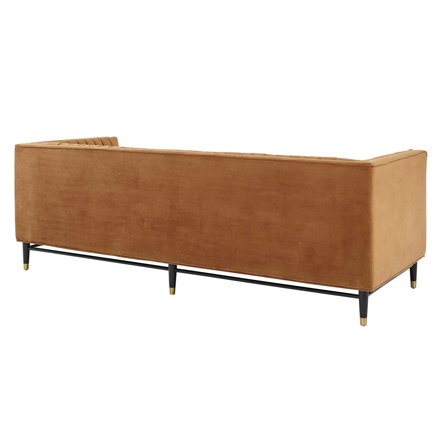 Modway Outlet Devote Channel Tufted Performance Velvet Sofa by Modway  Living Room Furniture Cognac - EEI-4720-COG