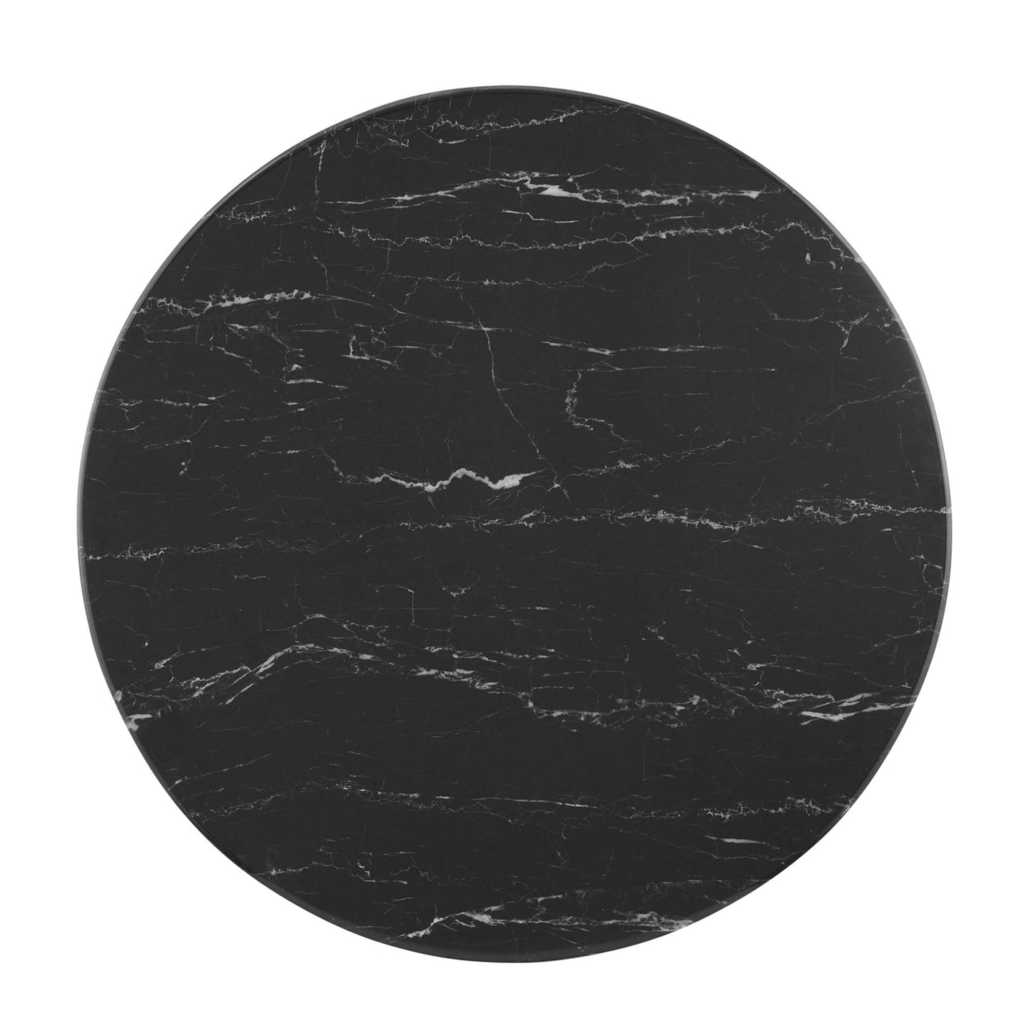 Modway - Verne 28" Artificial Marble Dining Table by Modway  Bar and Dining Bar and Dining Tables Black - EEI-4746-GLD-BLK
