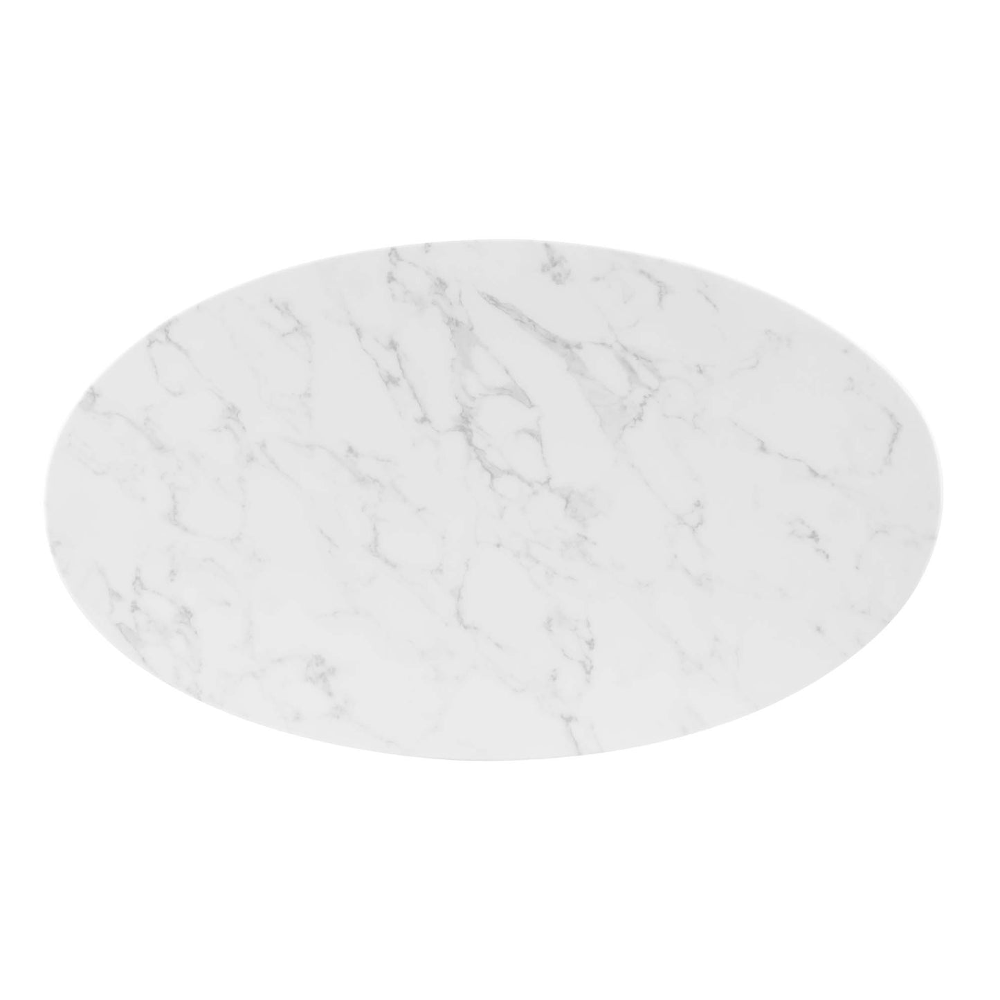Modway - Verne 48" Oval Artificial Marble Dining Table by Modway  Bar and Dining Bar and Dining Tables White - EEI-4752-GLD-WHI