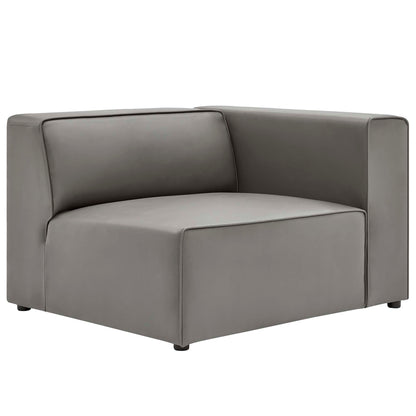 Modway - Mingle 2-Piece Vegan Leather Sectional Sofa Loveseat by Modway  Living Room Sofas and Armchairs Gray - EEI-4788-GRY