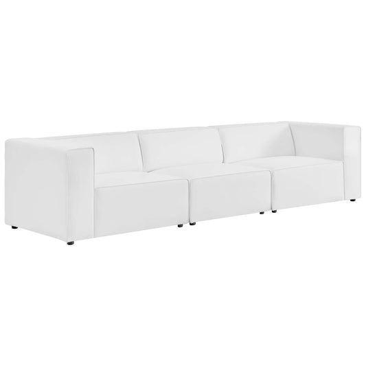 Modway - Mingle 3-Piece Vegan Leather Sectional Sofa by Modway  Living Room Sofas and Armchairs White - EEI-4789-WHI