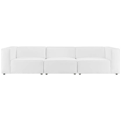Modway - Mingle 3-Piece Vegan Leather Sectional Sofa by Modway  Living Room Sofas and Armchairs White - EEI-4789-WHI