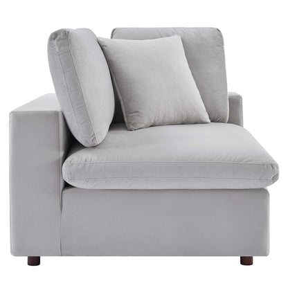 Modway Outlet Commix Down Filled Overstuffed Performance Velvet Loveseat by Modway  Living Room Furniture Light Gray - EEI-4816-LGR