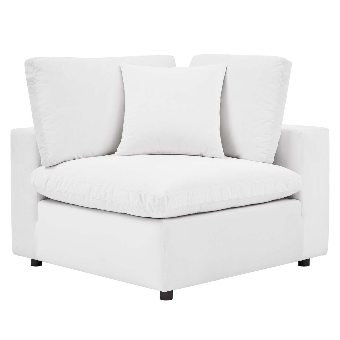 Modway Outlet Commix Down Filled Overstuffed Performance Velvet Loveseat by Modway  Living Room Furniture White - EEI-4816-WHI