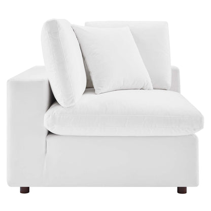 Modway Outlet Commix Down Filled Overstuffed Performance Velvet Loveseat by Modway  Living Room Furniture White - EEI-4816-WHI