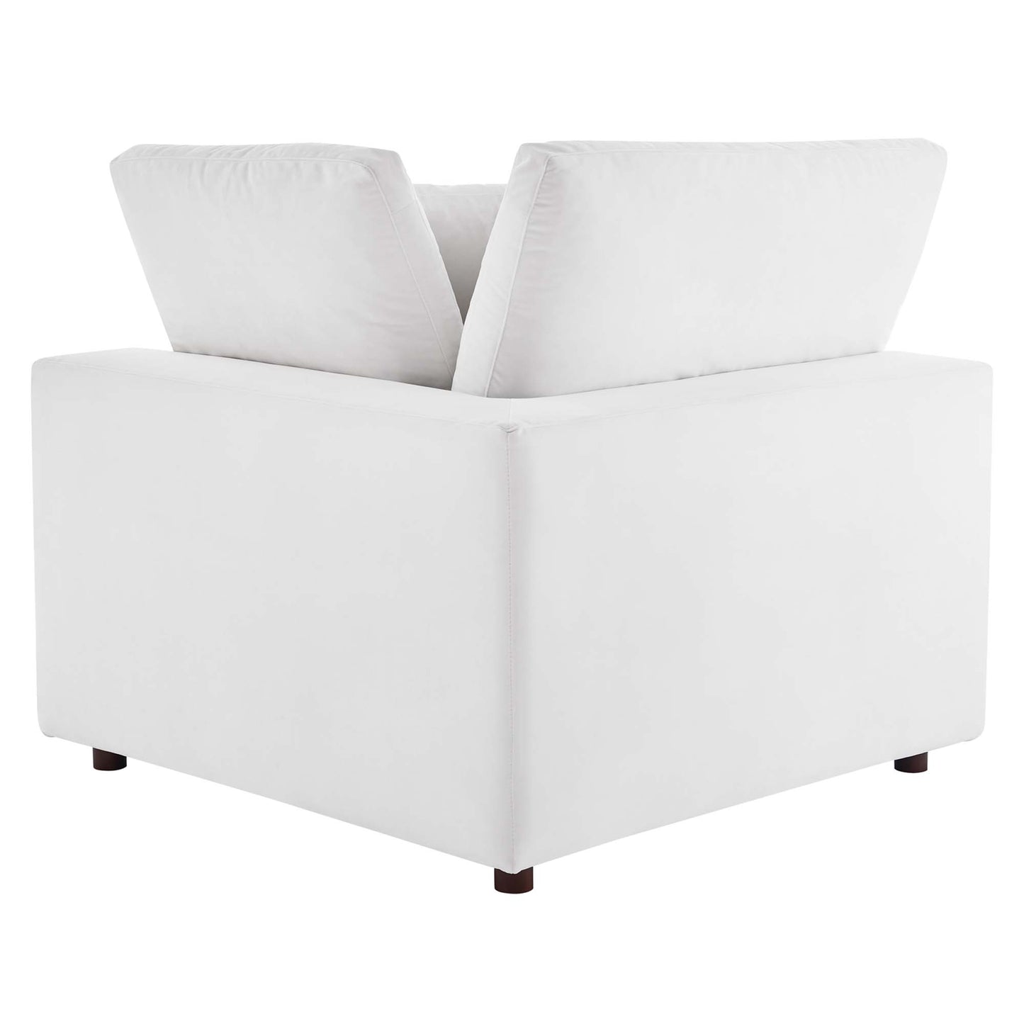 Modway Outlet Commix 5-Piece Down Filled Overstuffed Performance Velvet Sectional Sofa by Modway  Living Room Furniture White - EEI-4822-WHI