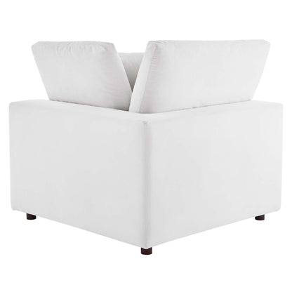 Modway Outlet Commix 6-Piece Down Filled Overstuffed Performance Velvet Sectional Sofa by Modway  Living Room Furniture White - EEI-4824-WHI