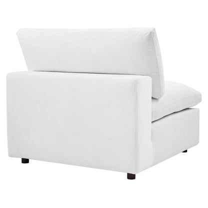 Modway Outlet Commix 6-Piece Down Filled Overstuffed Performance Velvet Sectional Sofa by Modway  Living Room Furniture White - EEI-4824-WHI
