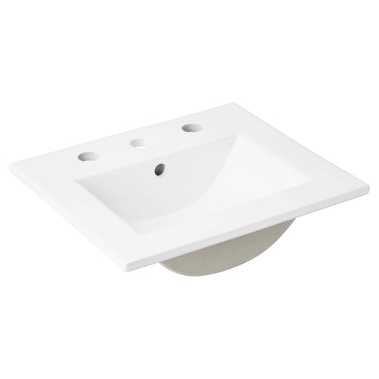 Modway - Cayman 18" Bathroom Sink by Modway  Bathroom Vanities White - EEI-4836-WHI